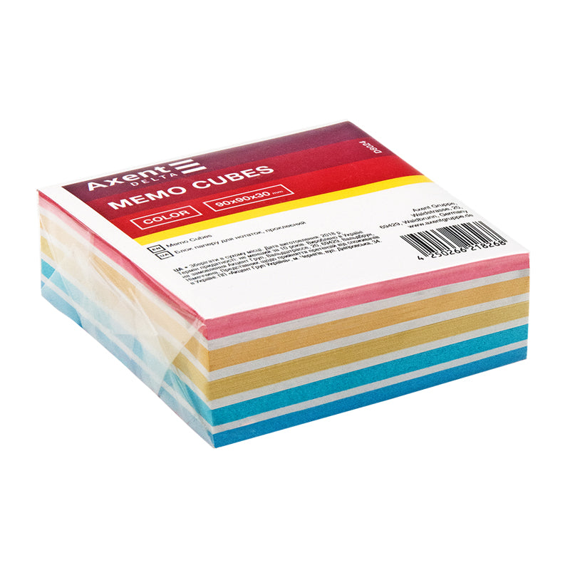Note paper Delta "COLOR" D8024, 90Х90Х30mm,  glued