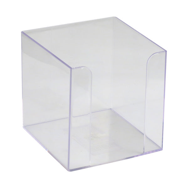 Cube paper holder Delta D4005-27, 90x90x90 mm, transparent