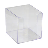 Cube paper holder Delta D4005-27, 90x90x90 mm, transparent