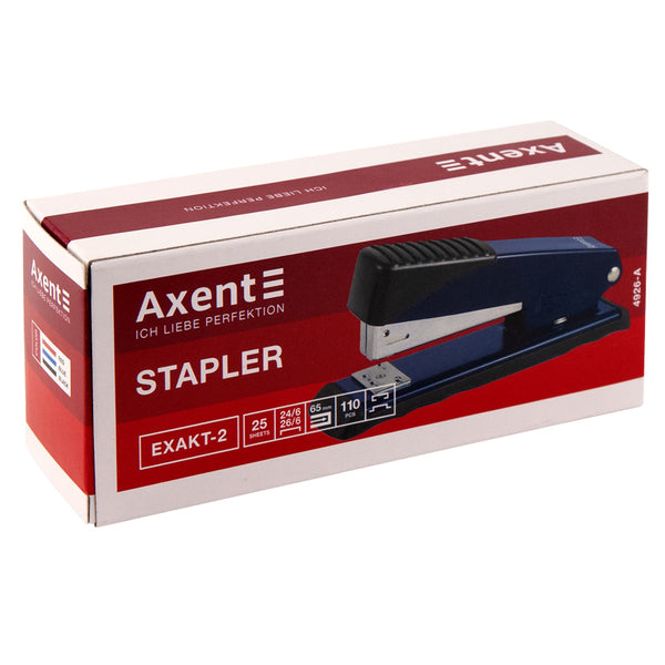 Stapler Axent Exakt-2 4926-01-A, metal, №24, 6, 25 sheets, black