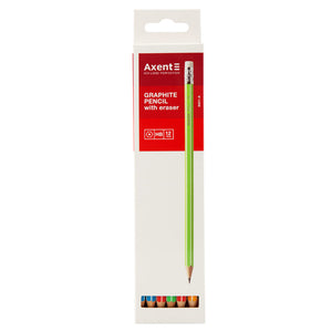 Graphite pencil with eraser Axent 9001-A, НВ, 2.2 mm