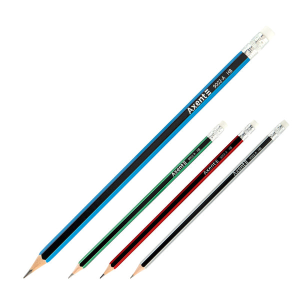 Graphite pencil with eraser Axent 9002-A, НВ, 2.2 mm