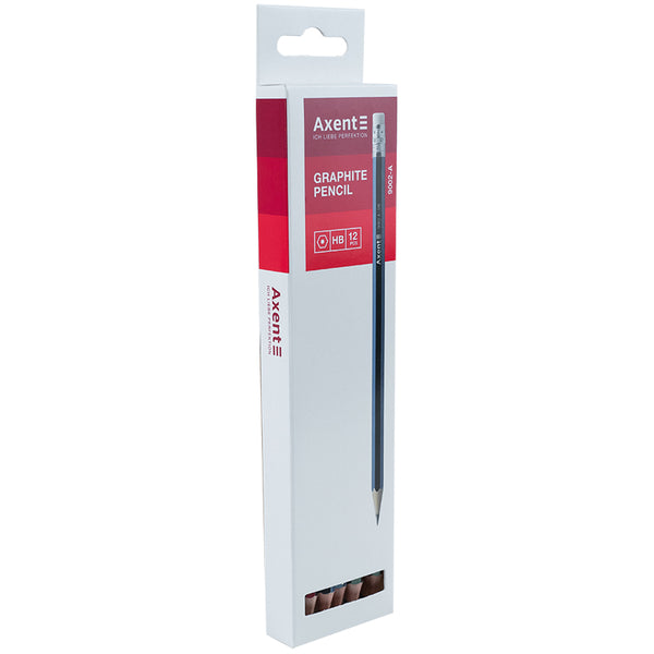 Graphite pencil with eraser Axent 9002-A, НВ, 2.2 mm