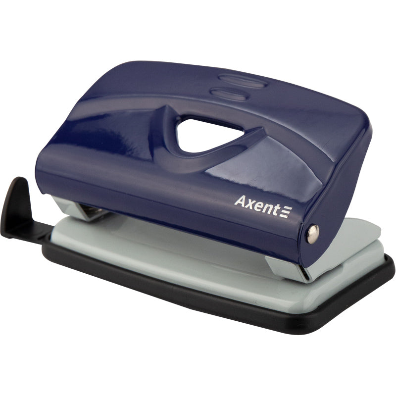 Hole punch Axent Exakt-2 3910-02-A, metal, 10 sheets, blue