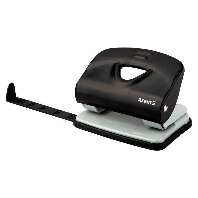 Hole punch Axent Exakt-2 3920-01-A, metal, 20 sheets, black