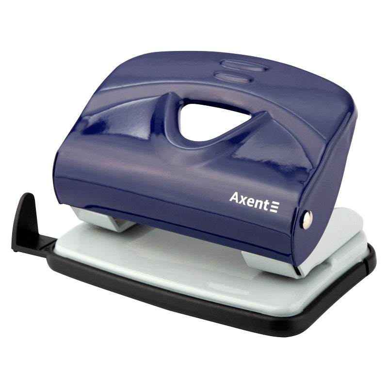 Hole punch Axent Exakt-2 3920-02-A, metal, 20 sheets, blue