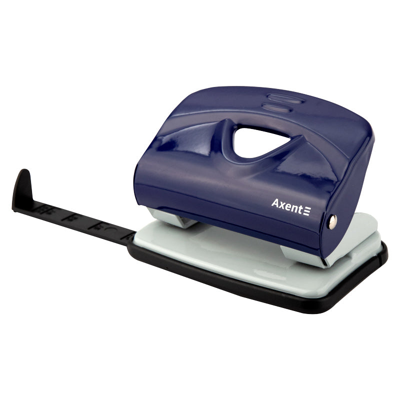 Hole punch Axent Exakt-2 3920-02-A, metal, 20 sheets, blue