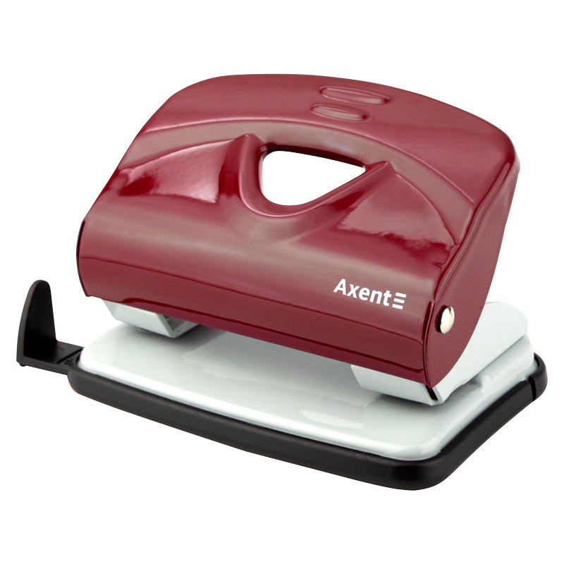 Hole punch Axent Exakt-2 3920-06-A, metal, 20 sheets, red