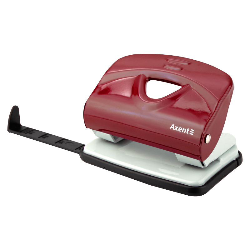 Hole punch Axent Exakt-2 3920-06-A, metal, 20 sheets, red