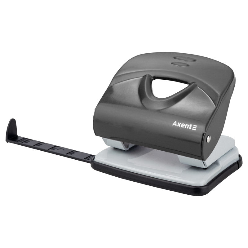 Hole punch Axent Exakt-2 3930-01-A metal, 30 sheets, black
