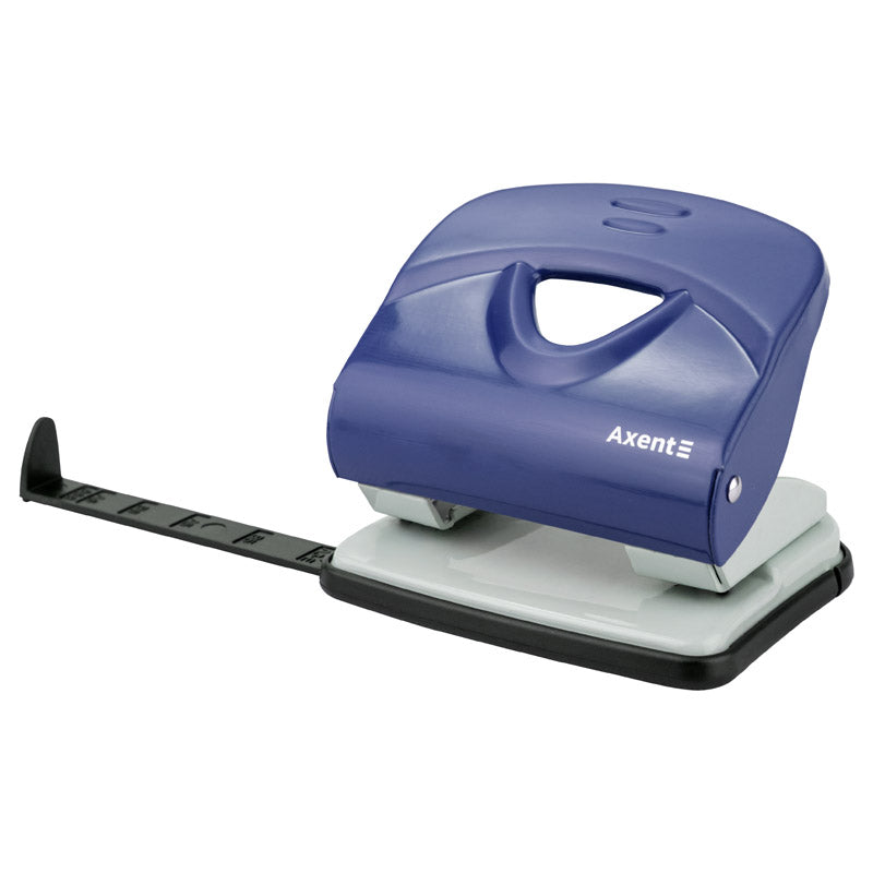 Hole punch Axent Exakt-2 3930-02-A, metal, 30 sheets, blue