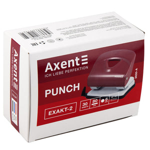 Dziurkacz Axent Exakt-2 3930-02-A, metalowy, 30 kartek, niebieski