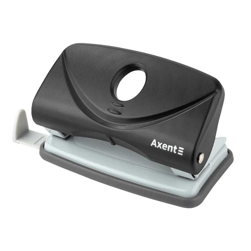 Hole punch Axent Welle-2 3810-01-A, plastic top, 10 sheets, black
