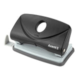 Hole punch Axent Welle-2 3810-01-A, plastic top, 10 sheets, black