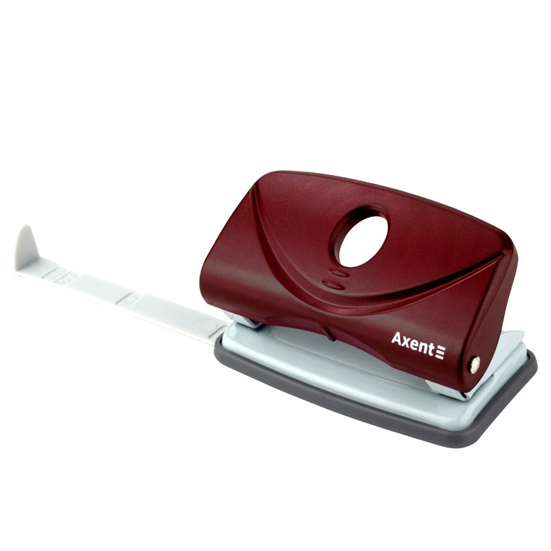 Hole punch Axent Welle-2 3810-06-A, plastic top, 10 sheets, red