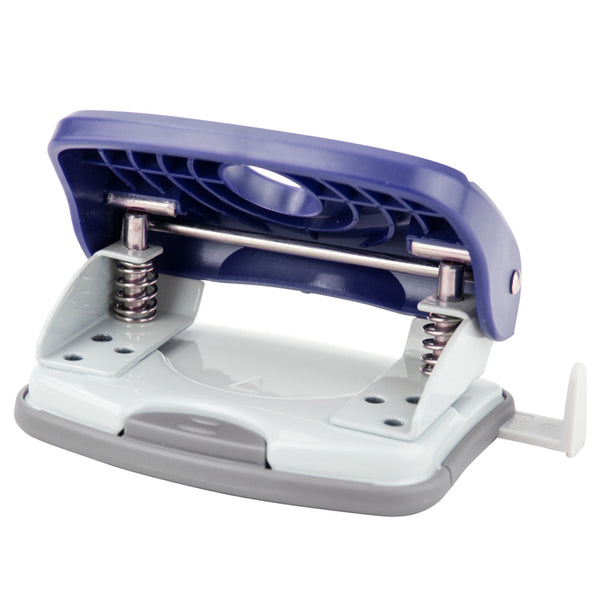 Hole punch Axent Welle-2 3820-02-A, plastic top, 20 sheets, blue