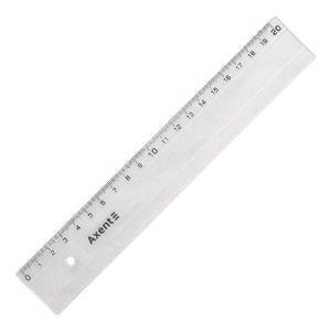 Ruler Axent 7320-A, plastic, 20cm, clear