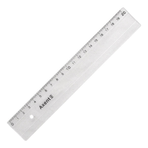 Ruler Axent 7320-A, plastic, 20cm, clear