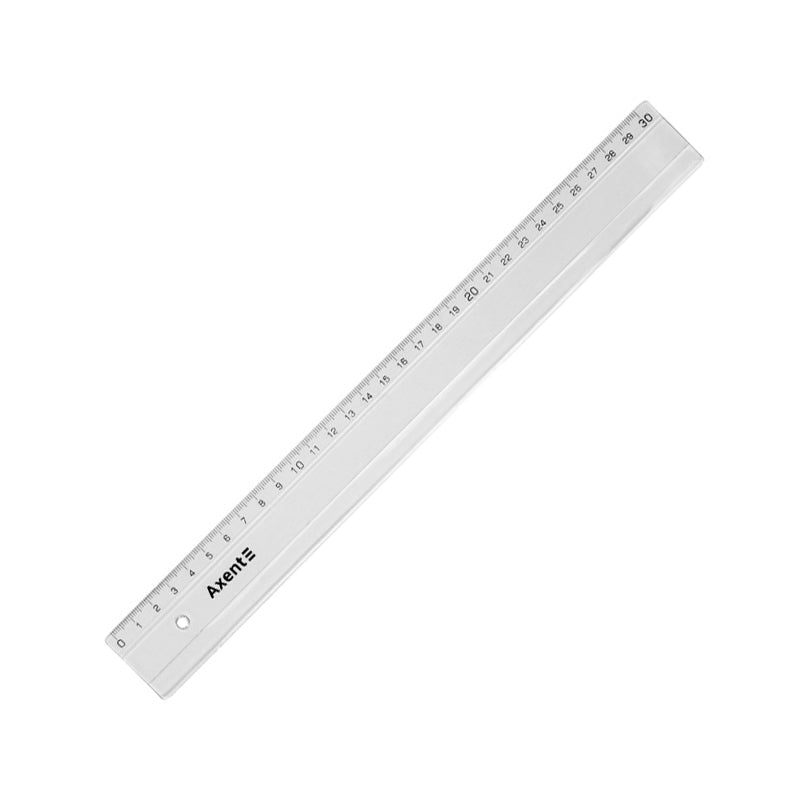 Ruler Axent 7330-A, plastic, 30cm, clear