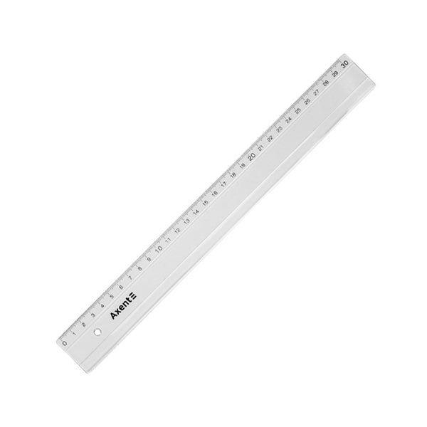Ruler Axent 7330-A, plastic, 30cm, clear
