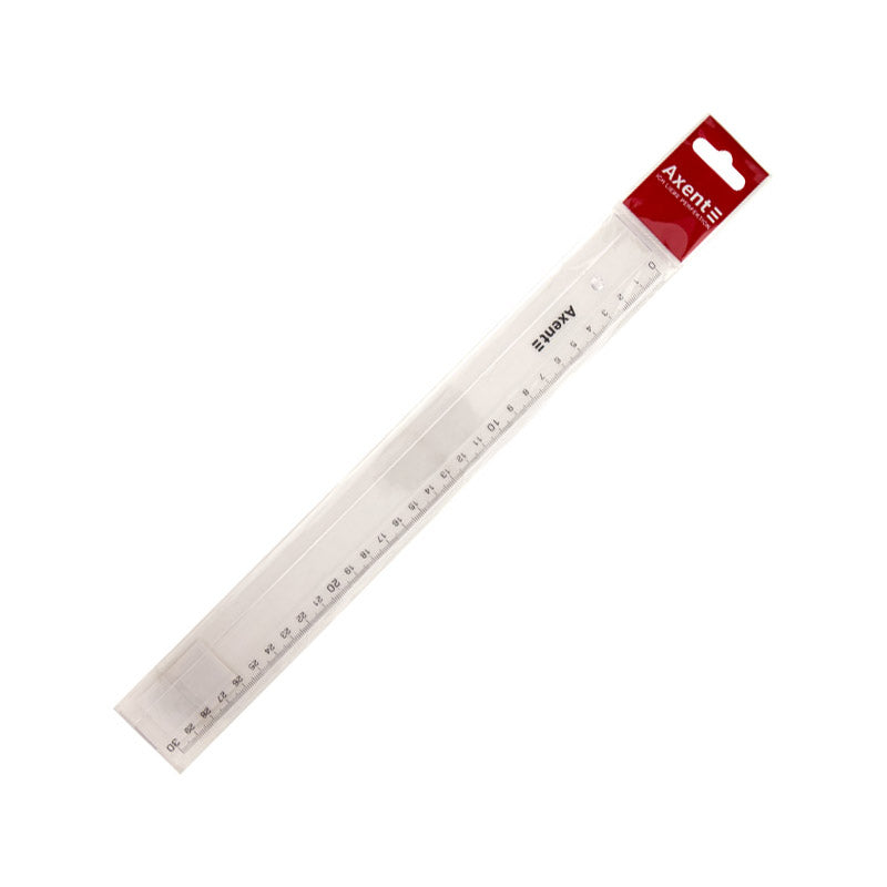 Ruler Axent 7330-A, plastic, 30cm, clear