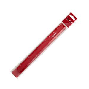 Ruler Axent 7530-A, plastic, 30cm, matt, burgundy