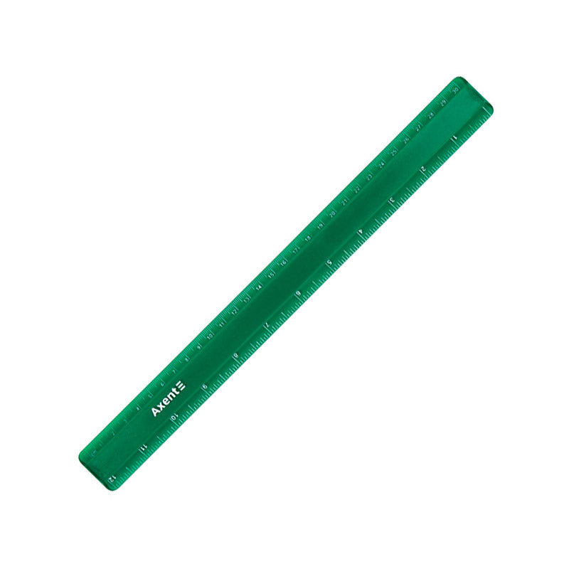 Ruler Axent 7530-025-A, 30 cm, plastic, green