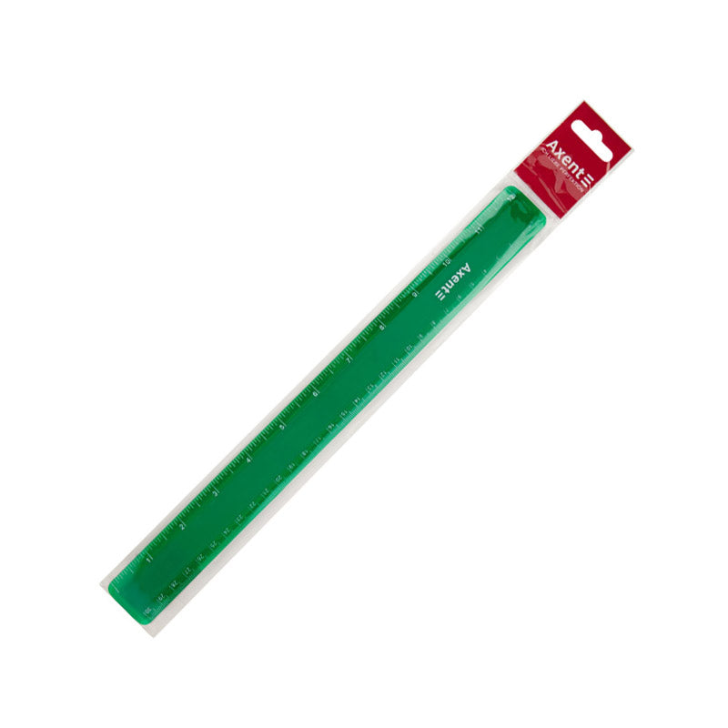 Ruler Axent 7530-025-A, 30 cm, plastic, green