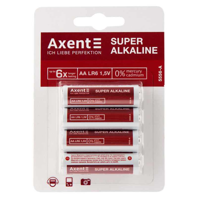 Battery Axent 5556-A АА LR6 1.5V, 4 pcs.(alkaline)