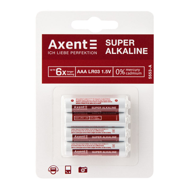 Battery Axent 5553-A ААА LR03 1.5V,4 pcs.(alkaline)