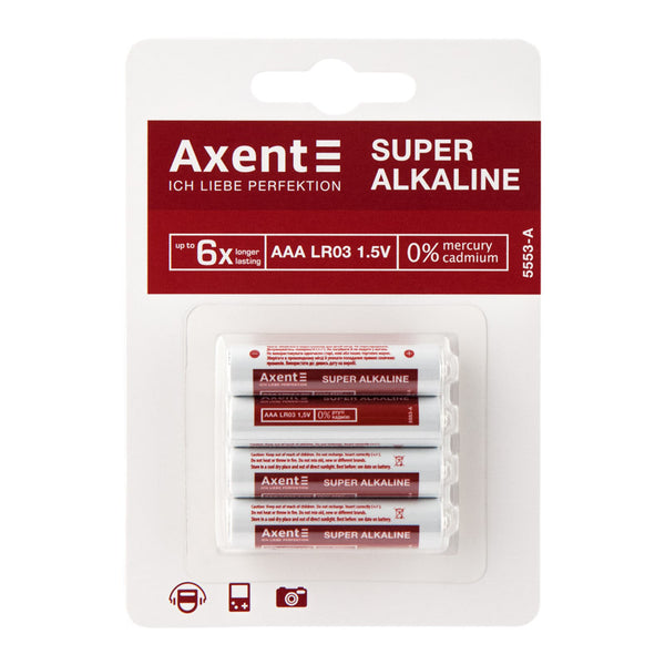 Battery Axent 5553-A ААА LR03 1.5V,4 pcs.(alkaline)