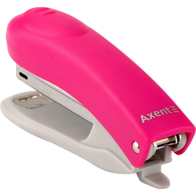 Stapler Axent Welle-2 4813-10-A, plastic, №10, 12 sheets, pink 