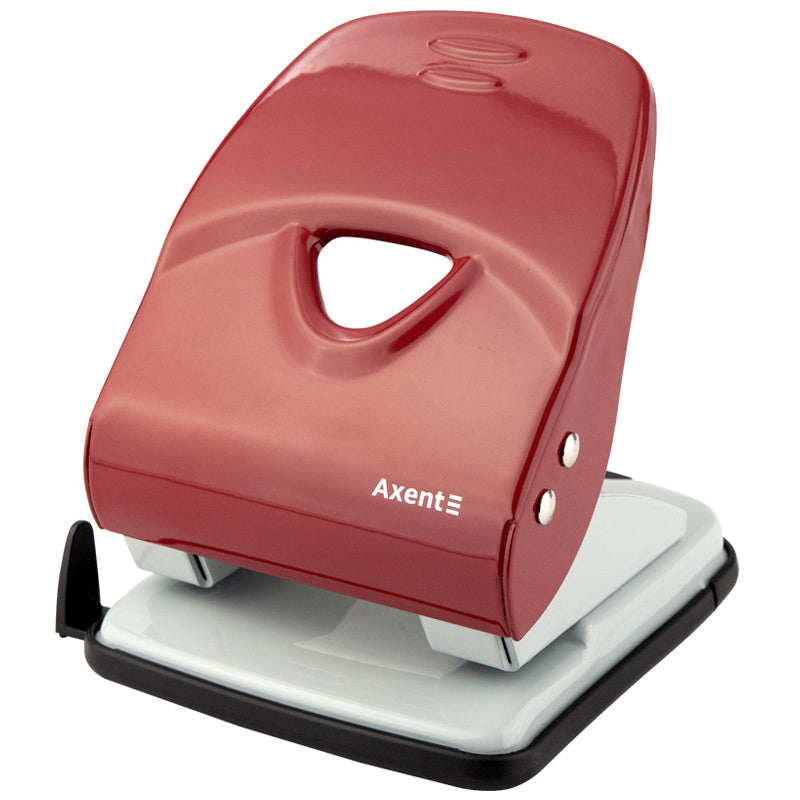Hole punch Axent Exakt-2 3940-06-A, metal, 30 sheets, red