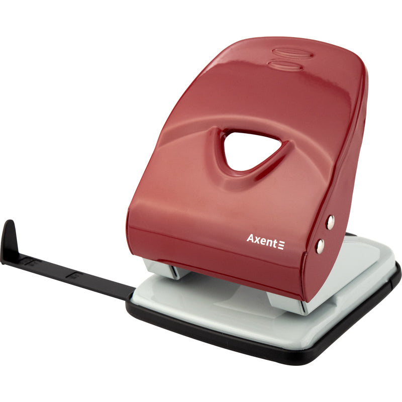 Hole punch Axent Exakt-2 3940-06-A, metal, 30 sheets, red
