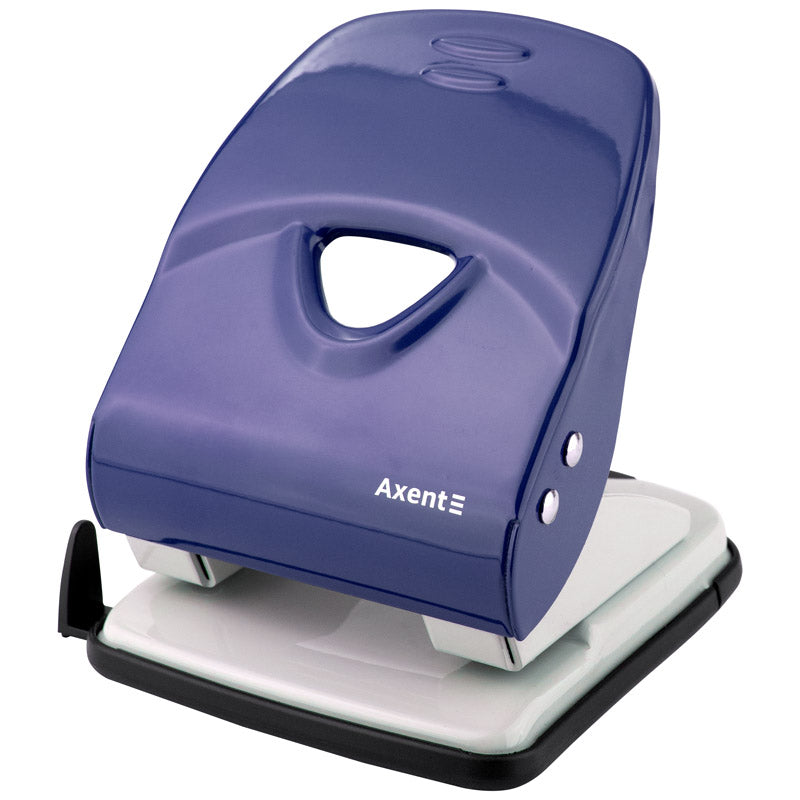 Hole punch Axent Exakt-2 3940-02-A, metal, 40 sheets, blue