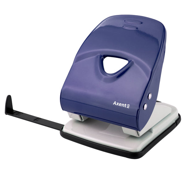 Dziurkacz Axent Exakt-2 3940-02-A, metalowy, 40 kartek, niebieski