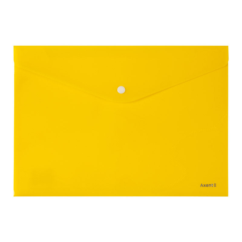 Folder with button Axent 1412-26-A, A4, non-transparent yellow