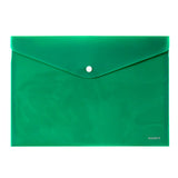 Folder with button Axent 1412-25-A, A4, non-transparent green
