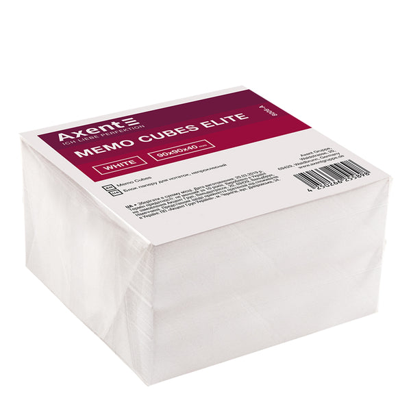 Note paper Axent Elite "White" 8006-A, 90Х90Х40mm, unglued