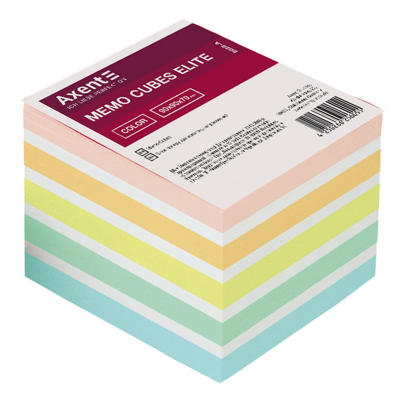 Note paper Axent Elite "Color" 8028-A, 90Х90Х70mm, unglued