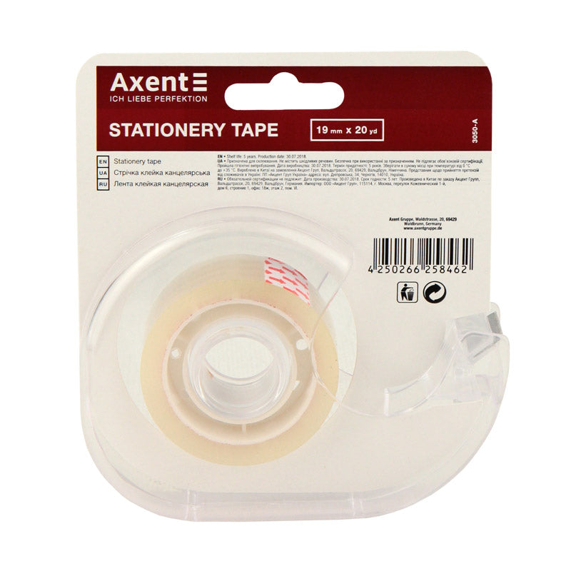 Scotch tape Axent 3050-A, in a dispenser 19mm*20yards