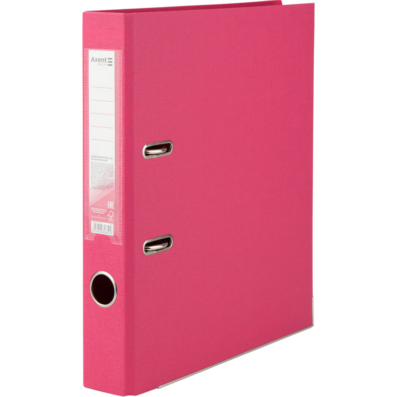 Segregator biurowy dwustronny Delta D1711-05P, A4, 5 cm, po rozłożeniu, różowy