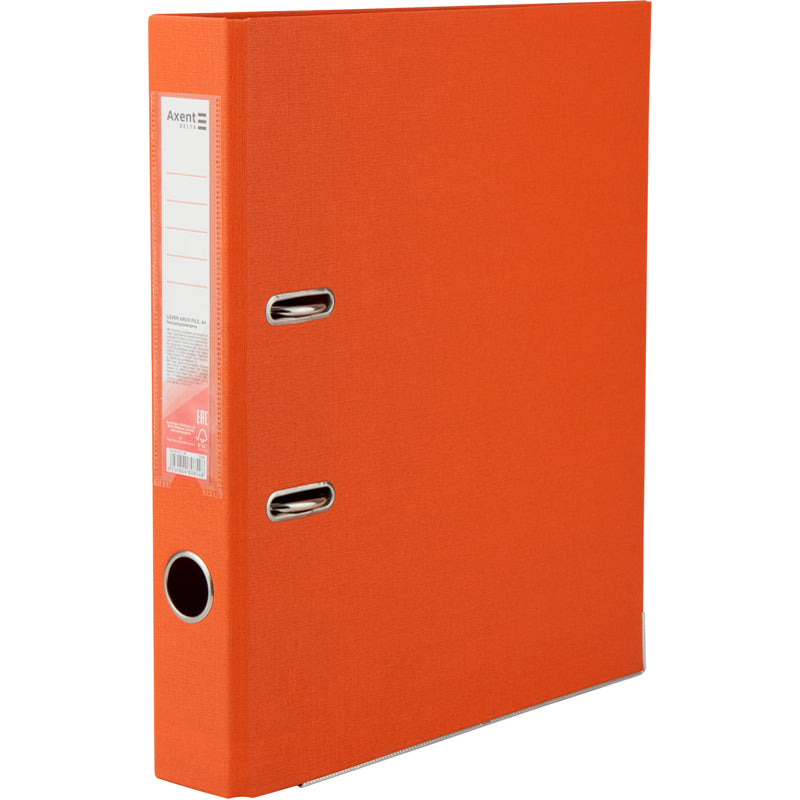 Segregator biurowy dwustronny Delta D1711-09P, A4, 5 cm, po rozłożeniu, pomarańczowy