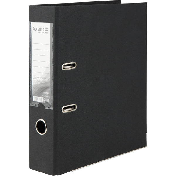 Lever-arch file Axent Delta D1712-01P, 7,5 cm, double-sided, non-assembled, black