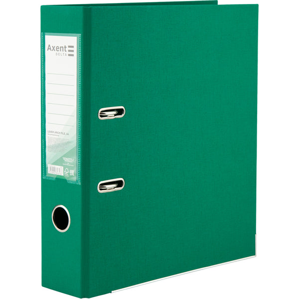 Lever-arch file Axent Delta D1712-04P, 7,5 cm, double-sided, non-assembled, green