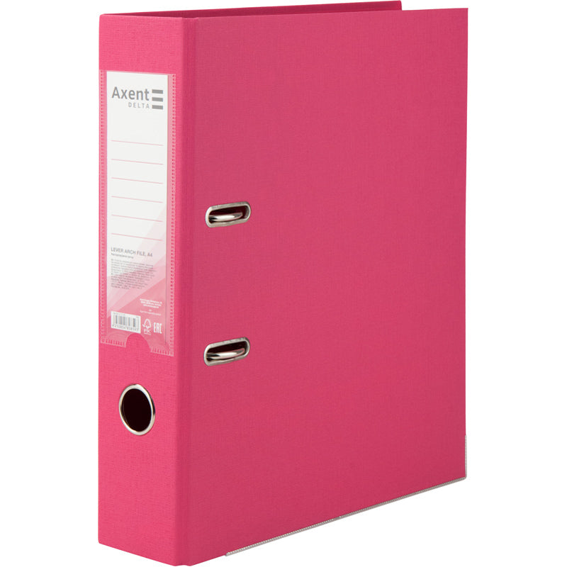 Segregator biurowy dwustronny Delta D1712-05P, A4, 7,5 cm, po rozłożeniu, różowy