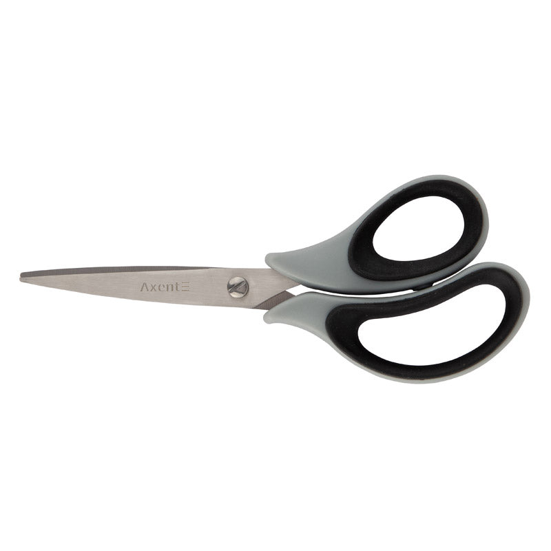 Scissors Axent  Duoton Soft 6101-01-A, 16,5 cm, gray-black