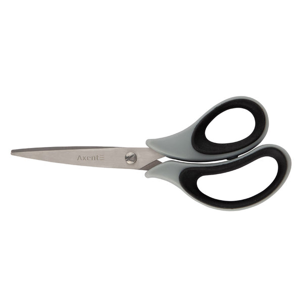 Scissors Axent  Duoton Soft 6101-01-A, 16,5 cm, gray-black