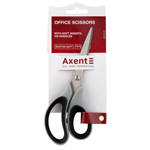 Scissors Axent  Duoton Soft 6101-01-A, 16,5 cm, gray-black