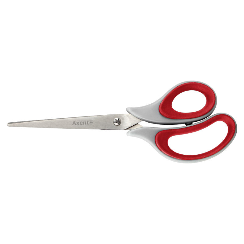 Scissors Axent  Duoton Soft 6102-A, 21 cm, grey-red